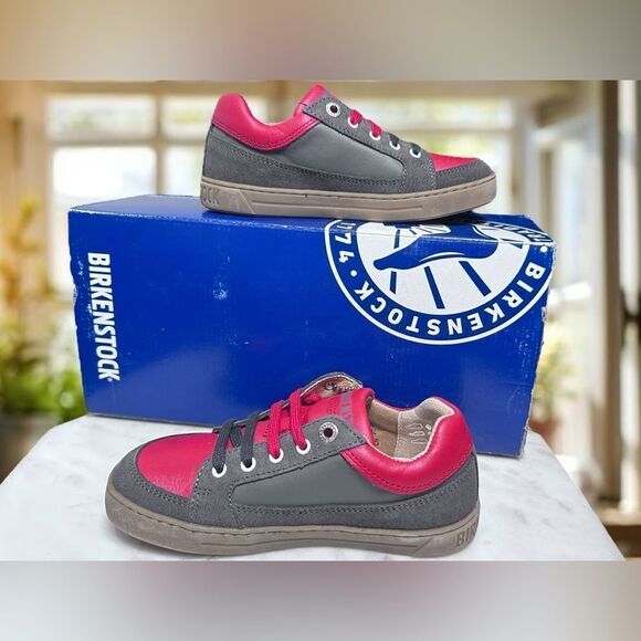 BIRKENSTOCK Kids Astee Leather Supportive ColorBlock Sneaker Shoes Regular Fit - Picture 7 of 15